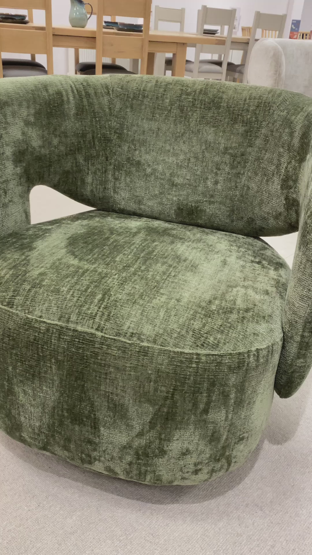 Kola Swivel Accent Chairs Olive Green
