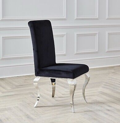 Black Velvet Louis Bedroom Chair - Luxury Interiors
