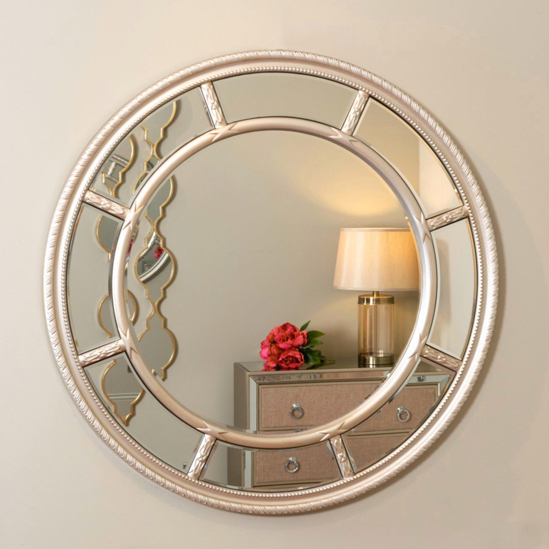 Nautilus Champagne Mirror - Luxury Interiors