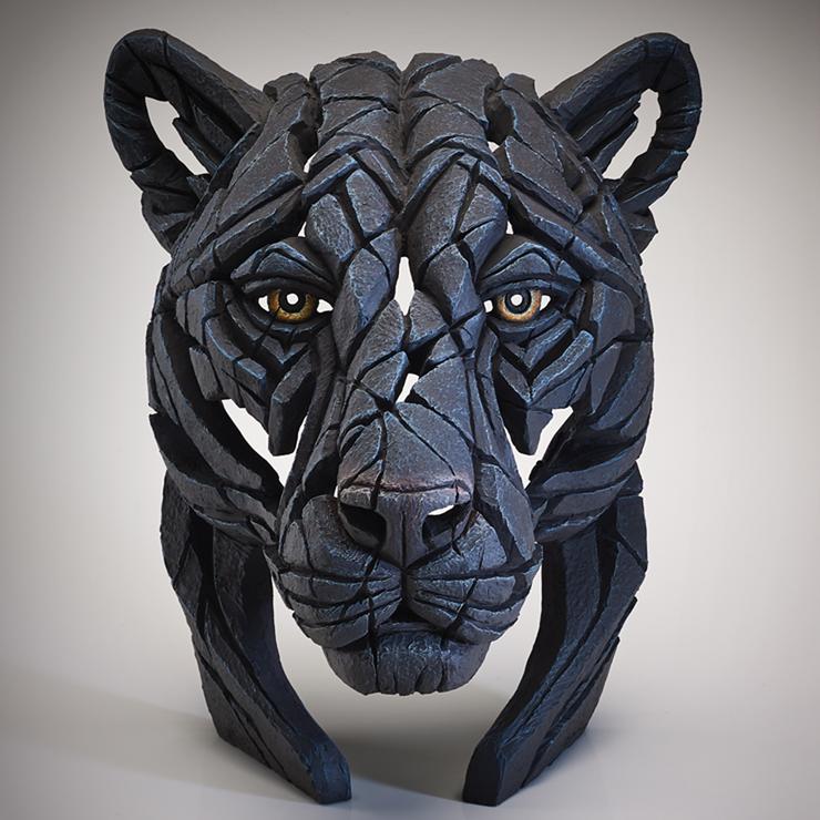 Edge Sculpture Black Panther Bust - Luxury Interiors
