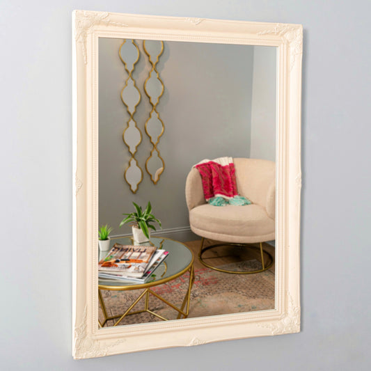 Lyon Cream Vintage Mirror - Luxury Interiors