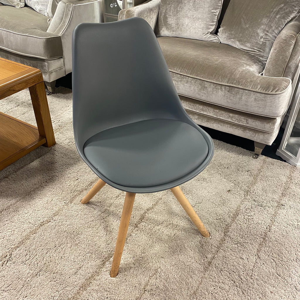 Grey Plastic Tub Dining Chair (Pair) - Luxury Interiors