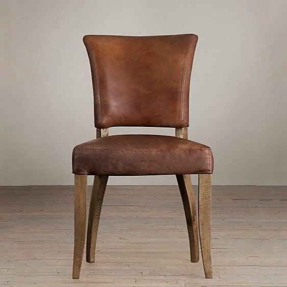 Restoration hardware store dining chairs leather