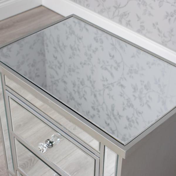 Reflections Mirrored Bedside Locker - Luxury Interiors