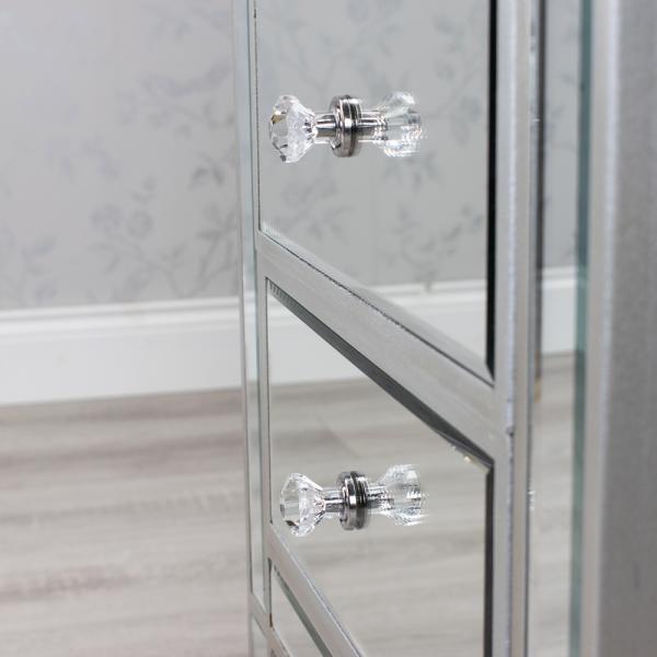 Reflections Mirrored Bedside Locker - Luxury Interiors