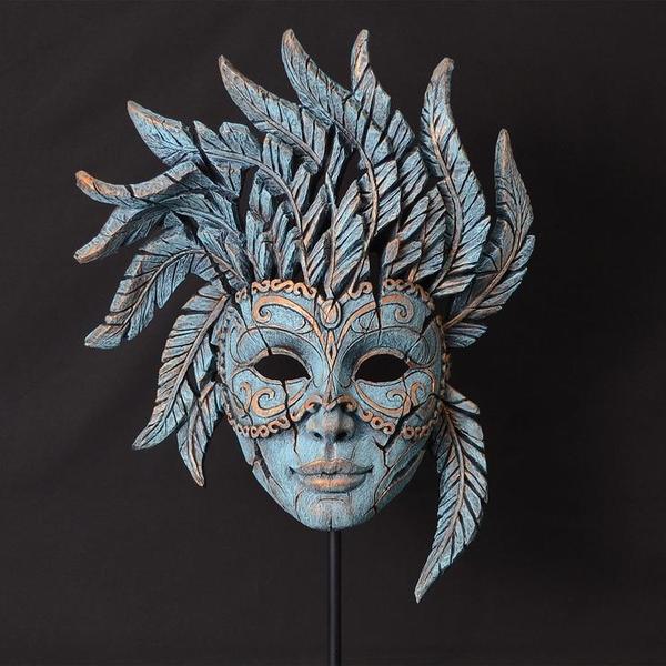 Edge Sculpture Venetian Carnival Mask - Luxury Interiors